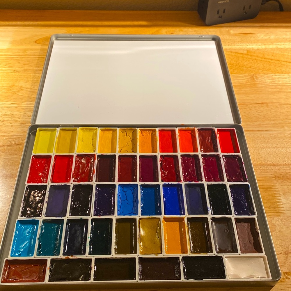 A4 Extra Large Tin 12 X 9 X .6 - Watercolor/Creative - Picture 6 of 7